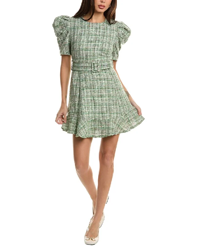 Brook + Lynn Tweed Mini Dress Stylish Sweetheart Mini Dress