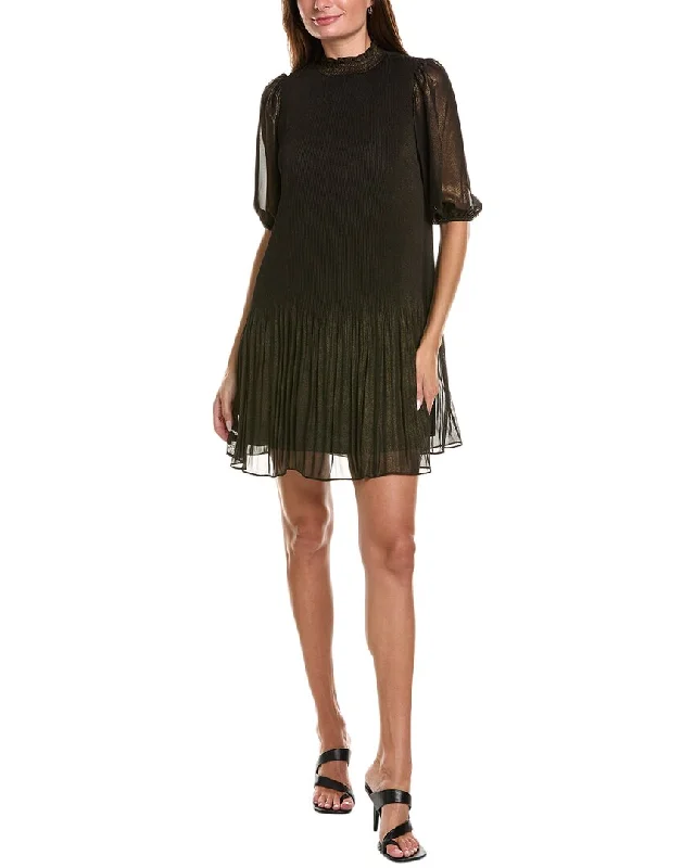 Nanette by Nanette Lepore Accordion Pleated Mini Dress Comfortable Boho Mini Dress