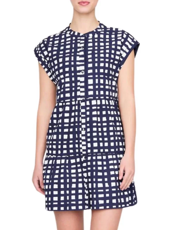 Owen Mini Dress In Marine Cozy Ruched Mini Dress