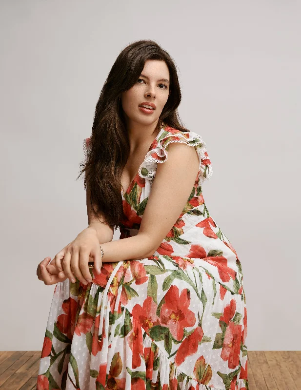 Drawstring Waist Tiered Maxi Dress Comfortable Casual Maxi Dress
