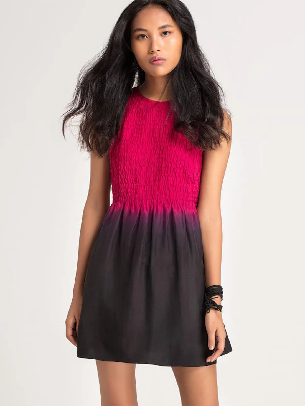 Fuchsia Ombre Mini Dress Cozy T-Shirt Mini Dress