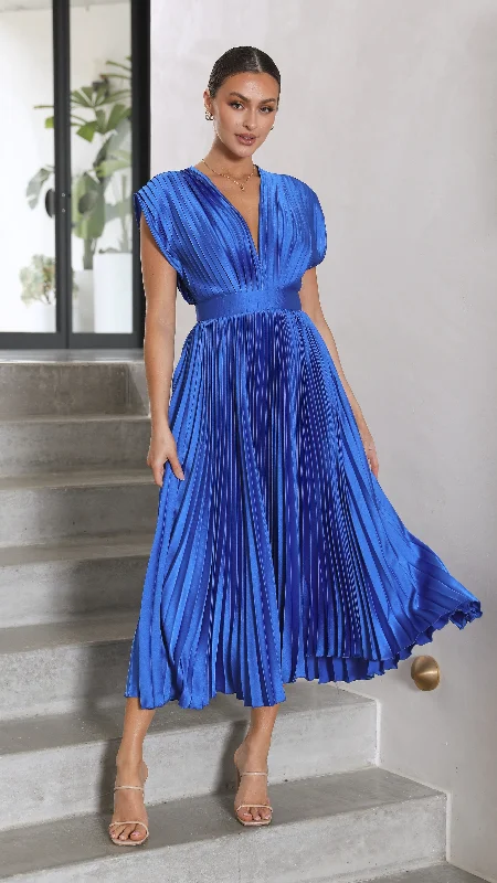 Gina Maxi Dress - Blue Cozy Knit Maxi Dress