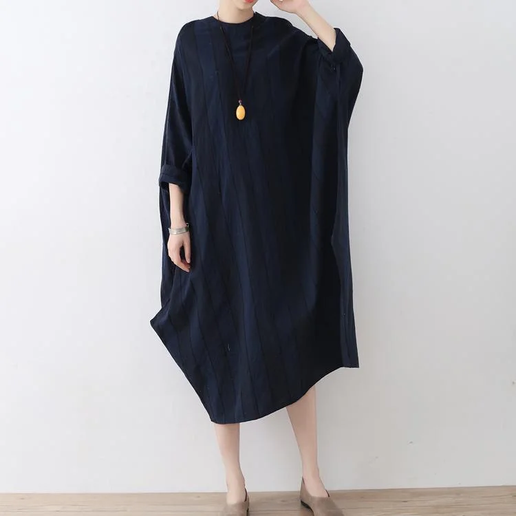 original 2017 fall navy vintage linen dresses plus size hooded asymmetric maxi dress Classic Black Maxi Dress