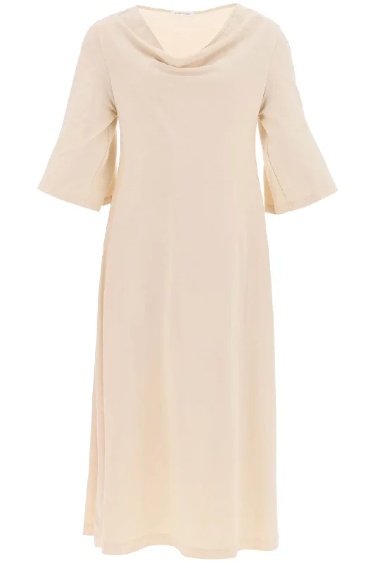 "yalia maxi dress in jersey Q72365005 OYSTER GRAY Trendy V-Neck Maxi Dress