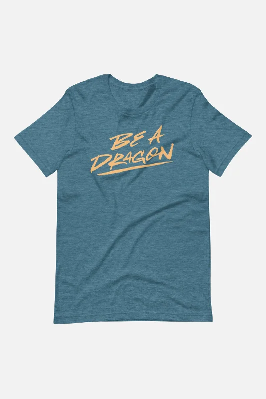 Be A Dragon Unisex T-Shirt V-Neck T-Shirt Long Sleeve Cotton