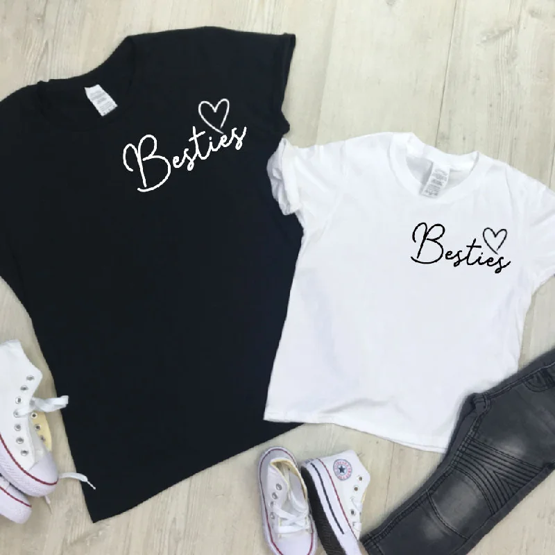 Besties Mini Logo Mum & Kid Matching Tees (MRK X) Satin Blend Silk Blend Wool Blend