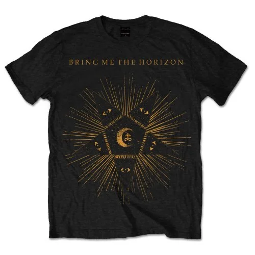 BRING ME THE HORIZON Attractive T-Shirt, Black Star Front Pockets Side Pockets Patch Pockets