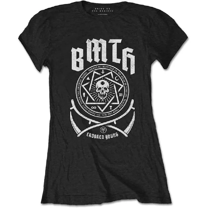 BRING ME THE HORIZON Attractive T-Shirt, Crooked Polka Dot Checkered Tartan