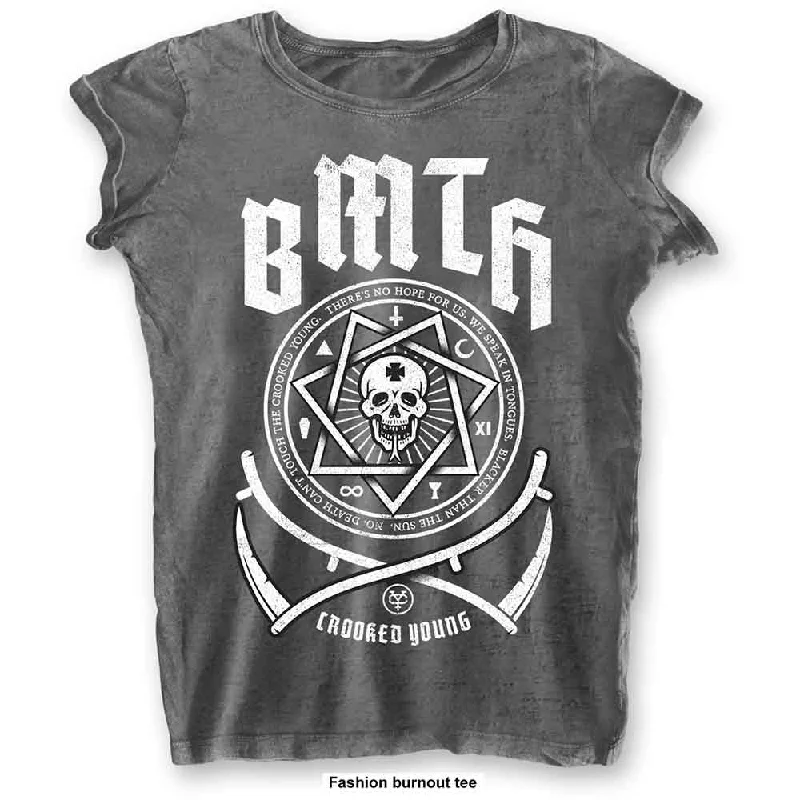 BRING ME THE HORIZON Attractive T-Shirt, Crooked Young Terry Blend Velvet Blend Canvas Blend