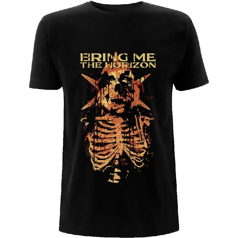 BRING ME THE HORIZON Attractive T-Shirt, Skull Muss Satin Blend Silk Blend Wool Blend