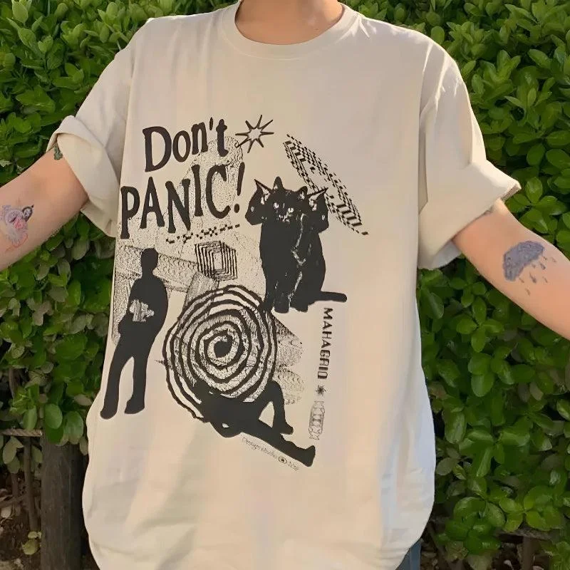 Don't Panic Tee Zippered Buttoned Snapped