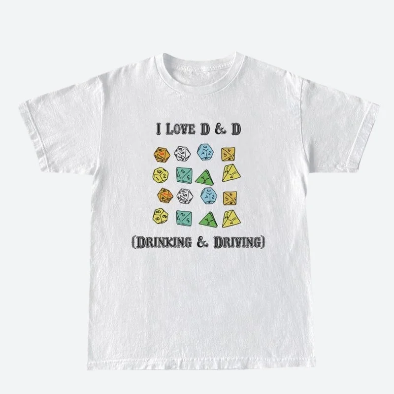 Drinking & Driving Tee Houndstooth Herringbone Solid