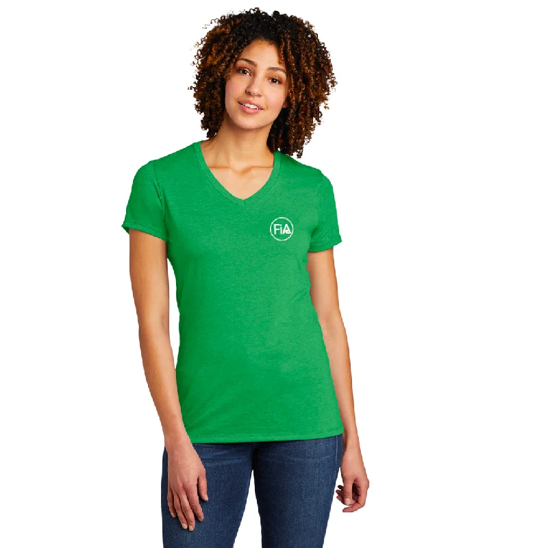 FiA Allmade Women’s Tri-Blend V-Neck Tee - Made to Order Machine Wash Dry Clean Hand Wash