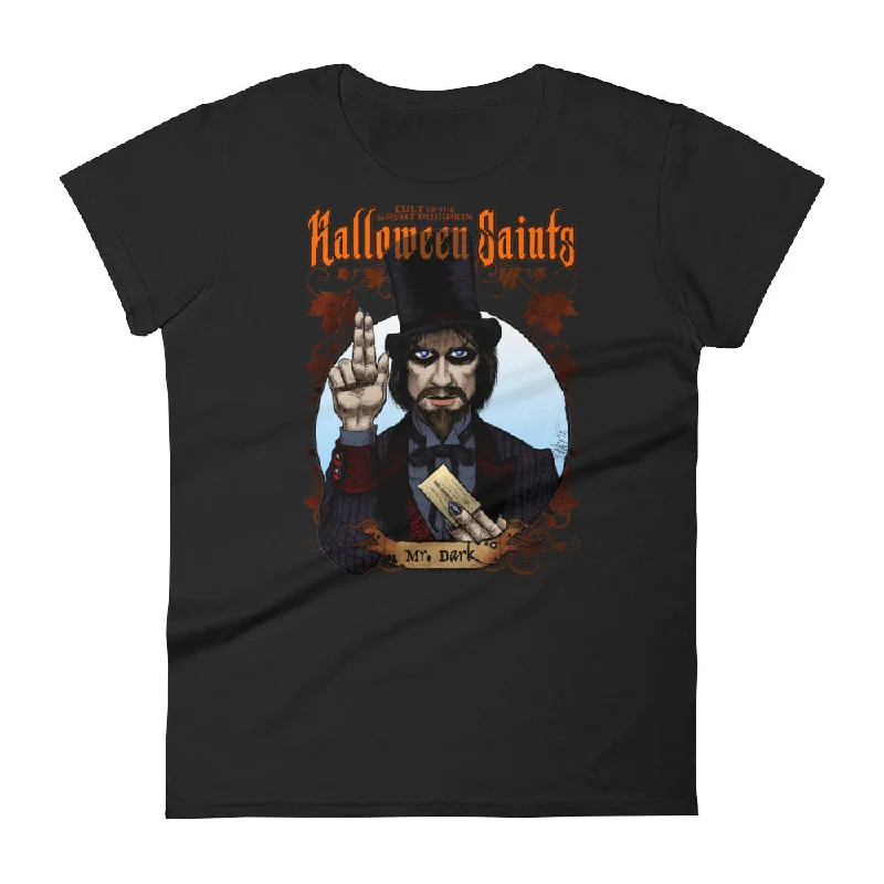 Halloween Saints - Mr. Dark Women's short sleeve t-shirt Oversized T-Shirt Spandex breathable