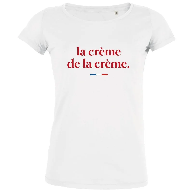 La Crème De La Crème Women's Organic Tee Plaid T-Shirt Polka Dot Checkered