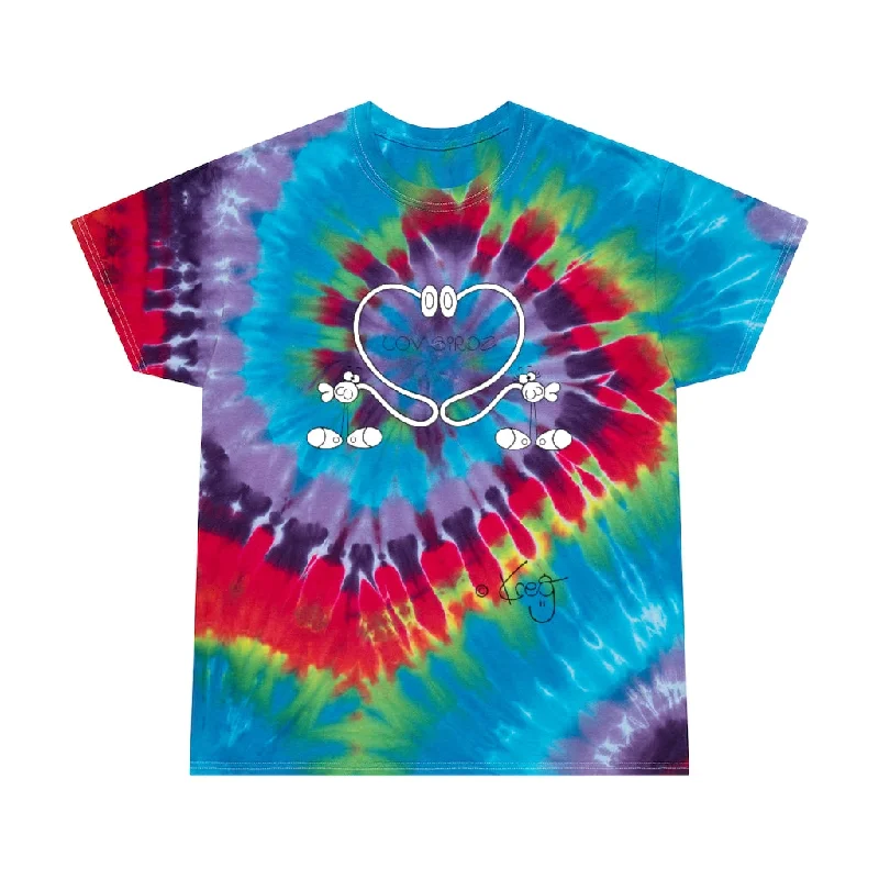 Lov Birdz,Tie-Dye Tee, Spiral Zippered Front Buttoned Front Snap Front