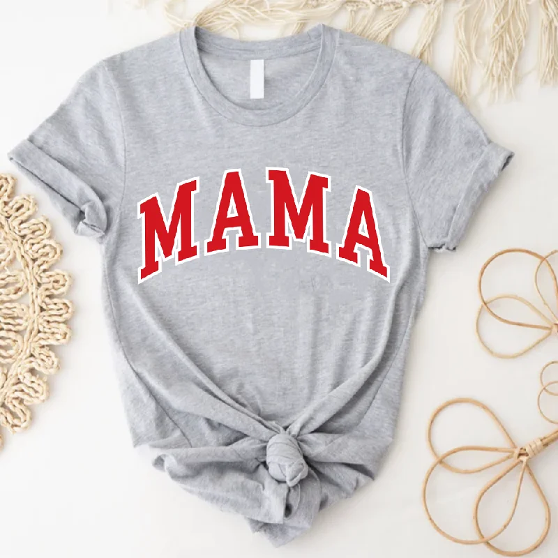 Mama Essential Varsity Women's T-Shirt Terry Blend Velvet Blend Canvas Blend