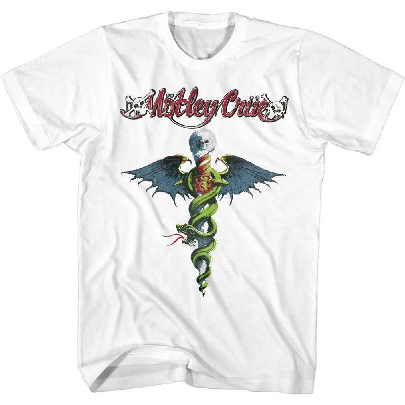 MOTLEY CRUE Eye-Catching T-Shirt, Dr. Feelgood Colored Solid Print Embellished