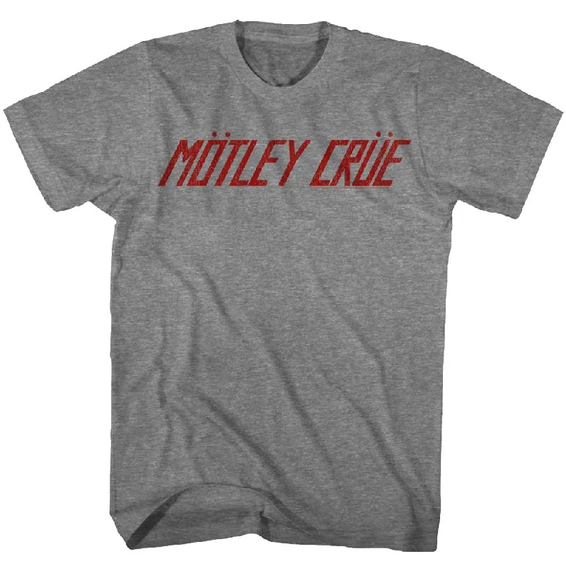 MOTLEY CRUE Eye-Catching T-Shirt, Vintage Logo Zippered Front Buttoned Front Snap Front