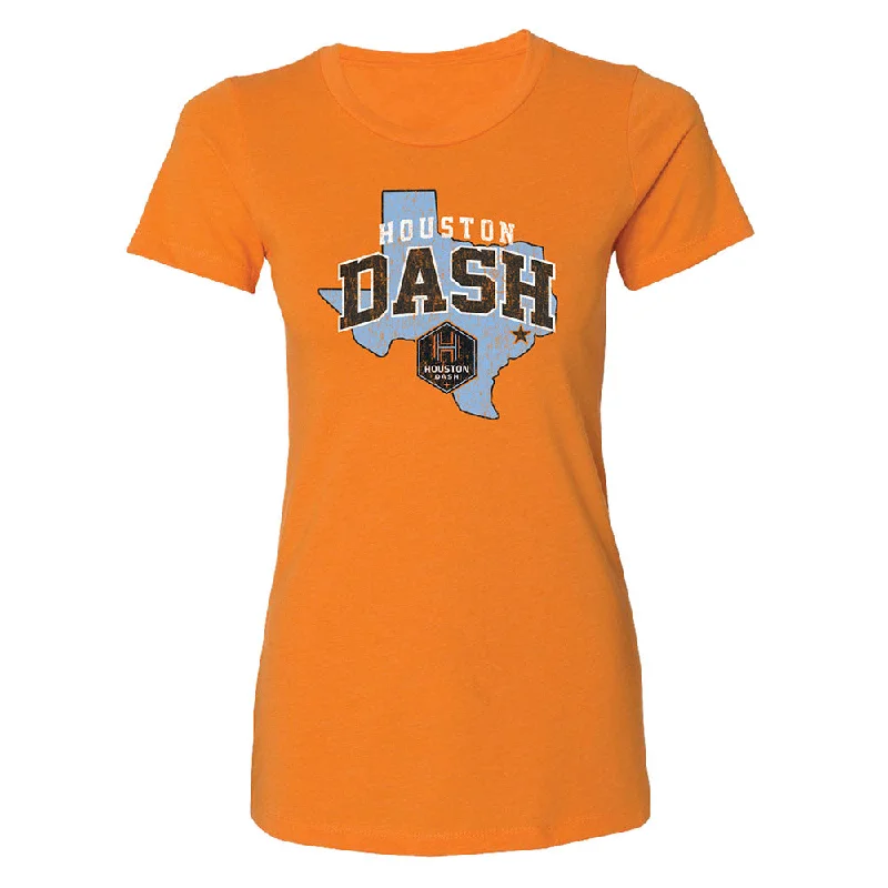 Houston Dash Women's Outline Tee Thin T-Shirt Open Front Quick Dry