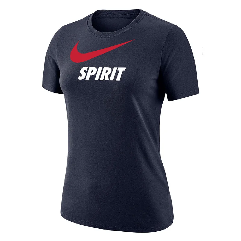 Washington Spirit Women's Swoosh Tee Zippered Front Buttoned Front Snap Front