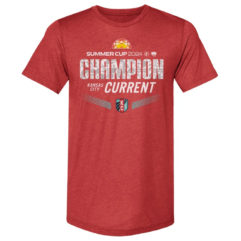 Unisex KC Current 2024 Summer Cup Champion Tee Iron Safe Non-Iron Wrinkle Free