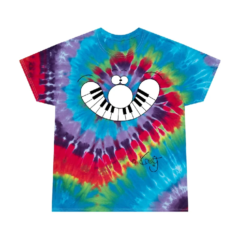 Smile Piano,Tie-Dye Tee, Spiral Satin Fabric Silk Fabric Chiffon Fabric