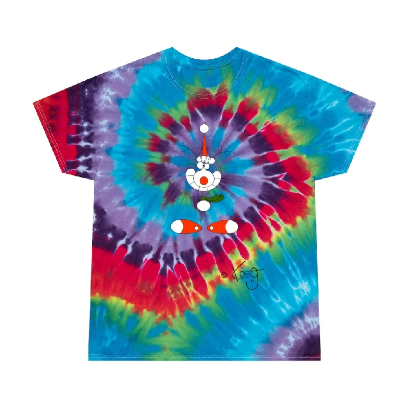 Smile Reindeer,Tie-Dye Tee, Spiral Spandex Blend Rayon Blend Denim Blend