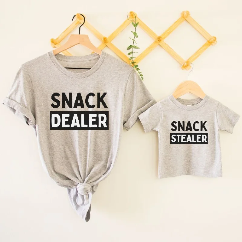 Snack Dealer/Snack Stealer Matching T-Shirts Cotton Fabric Linen Fabric Terry Fabric