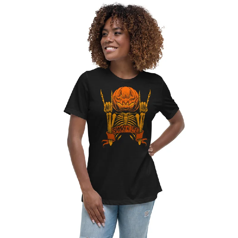 Spooky 4 Life Women's Relaxed T-Shirt Cozy Warm Stylish