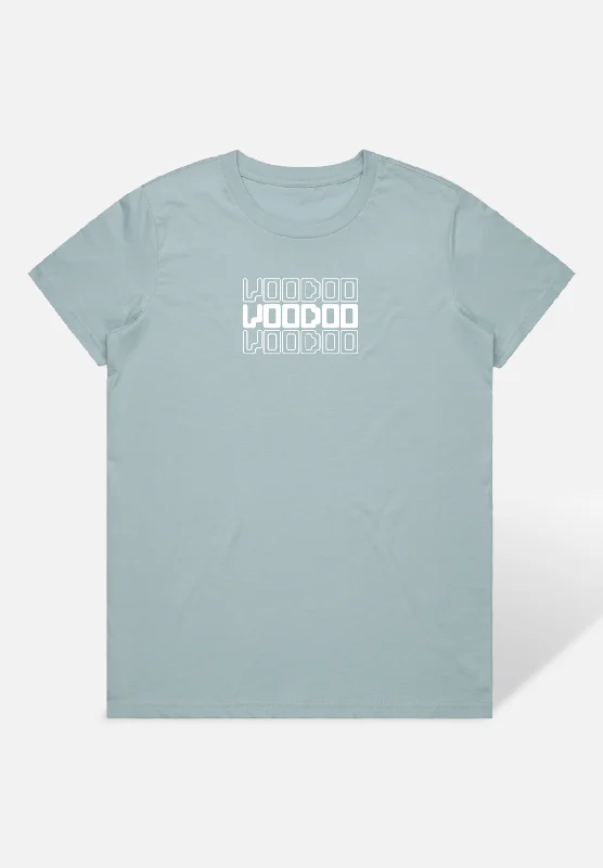 Voodoo Classic Tee Pale-Blue Women Fleece Nylon Spandex