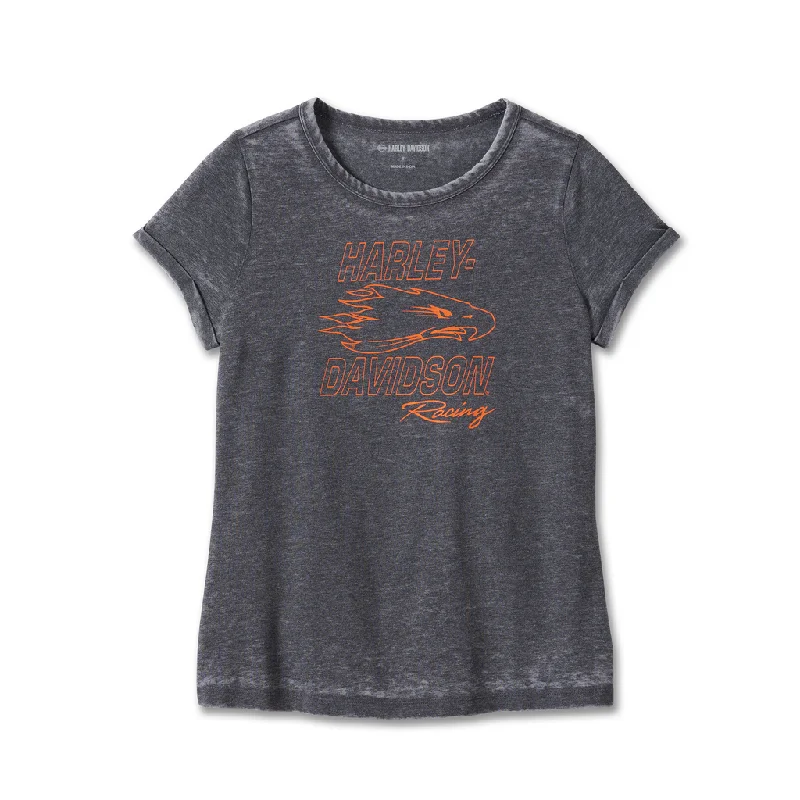 Harley-Davidson® Women's Screamin' Eagle® Burnout Tee Collared T-Shirt Boat Neck A-Line