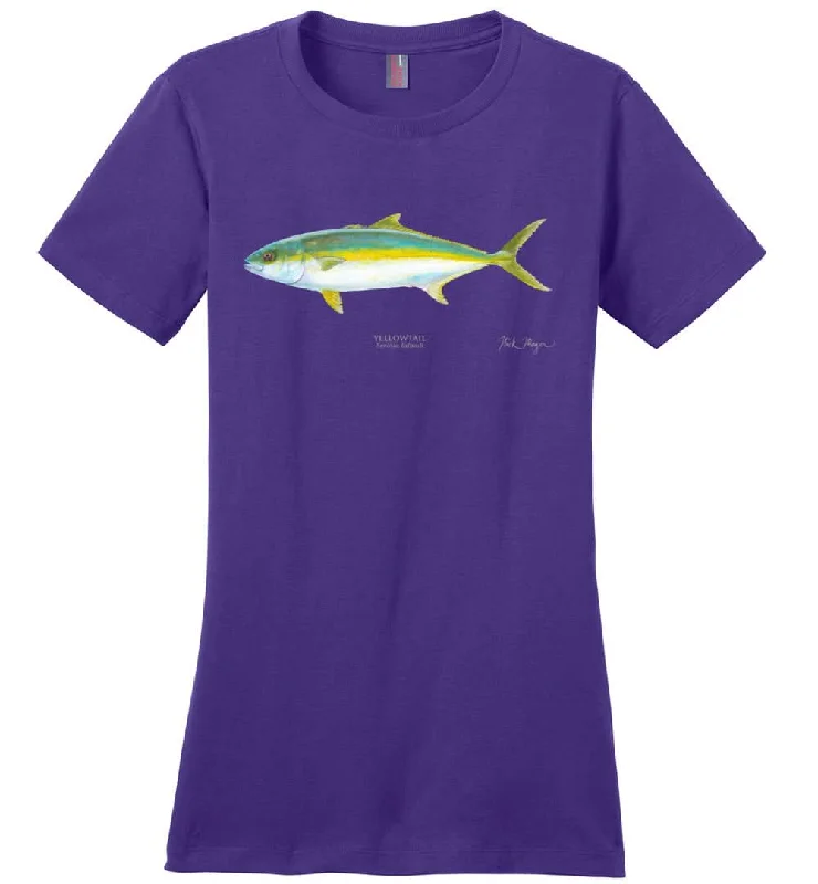 Yellowtail Women's Tee Zippered Buttoned Snapped