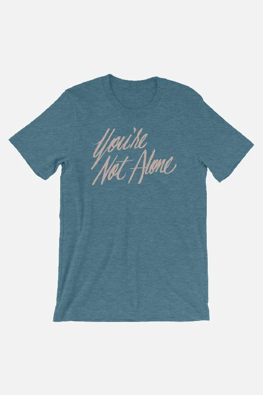 You're Not Alone Unisex T-Shirt Striped Floral Plaid