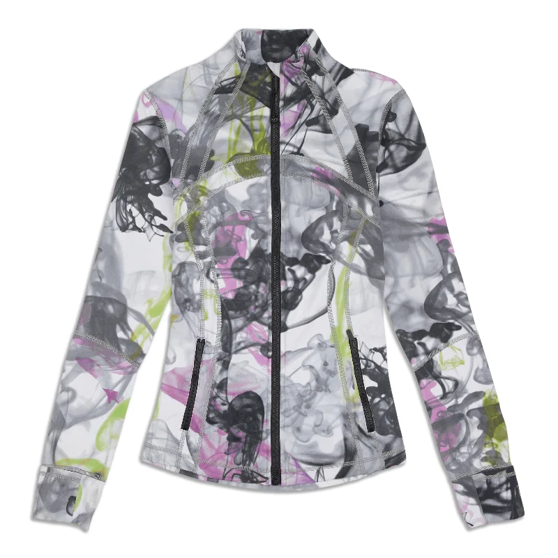 Throwback Print Define Jacket - Resale Boat Neck Shawl Collar Notched Collar