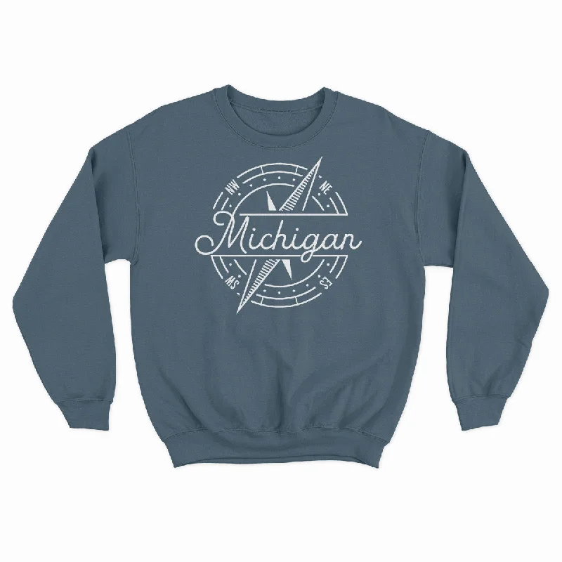 Compass - Unisex Crewneck Sweatshirt Hoodie with Lining Warm Insulated