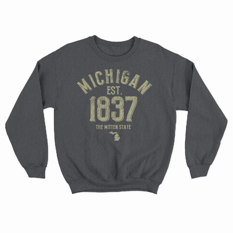 EST 1837 - Unisex Crewneck Sweatshirt Hoodie with Typography Text Message