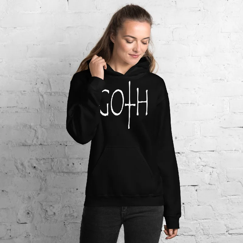 Goth Style Women's Hoodie Sweatshirt Hoodie with Crew Neck Simple Timeless