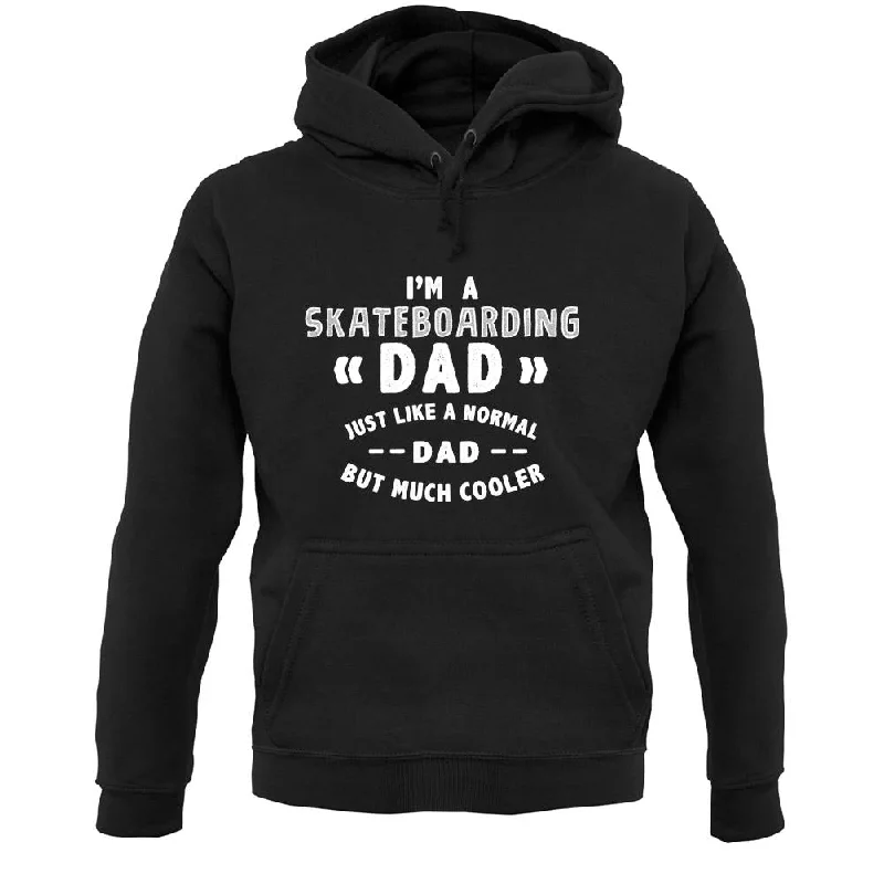 I'm A Skateboarding Dad Unisex Hoodie Hoodie with Color Block Contrast Stylish