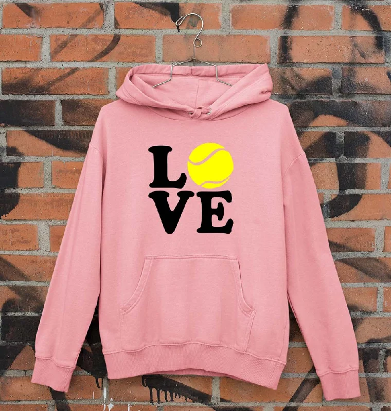 Love Tennis Unisex Hoodie for Men/Women Zip Hoodie Drawstring Kangaroo Pocket