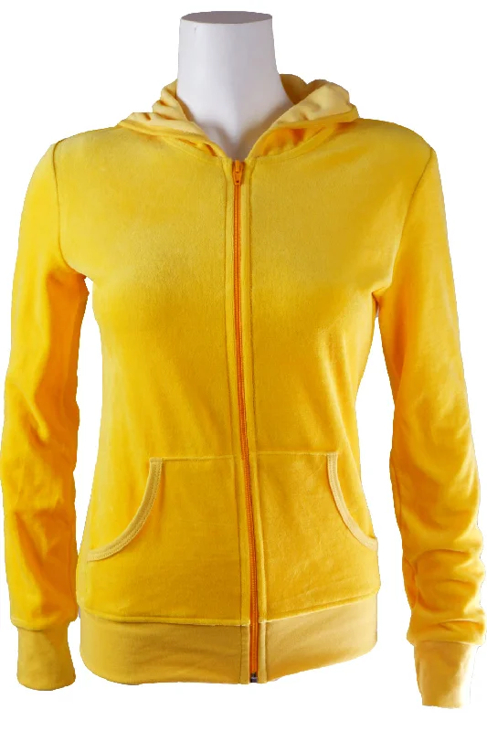 Lustrous Velour Zip Hoodie Hoodie with Fur Luxurious Winter