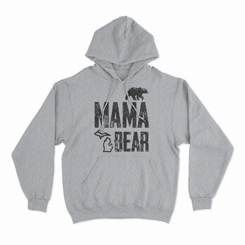 Mama Bear - Unisex Hooded Sweatshirt Hoodie with Front Slit Layering Stylish