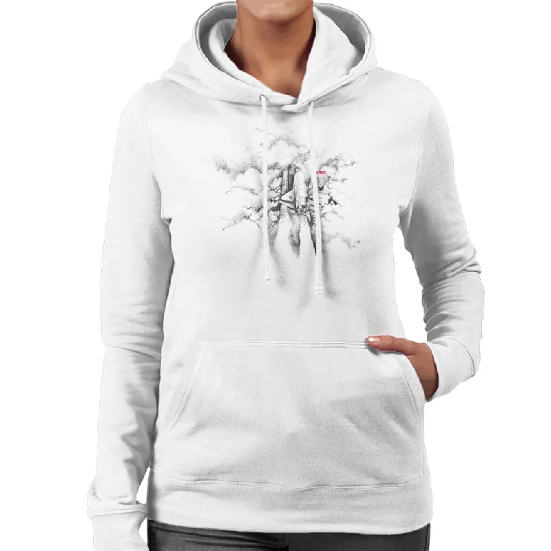 NASA Launch Beyond The Clouds Women's Hooded Sweatshirt Hoodie with Cuffed Sleeves Snug Secure