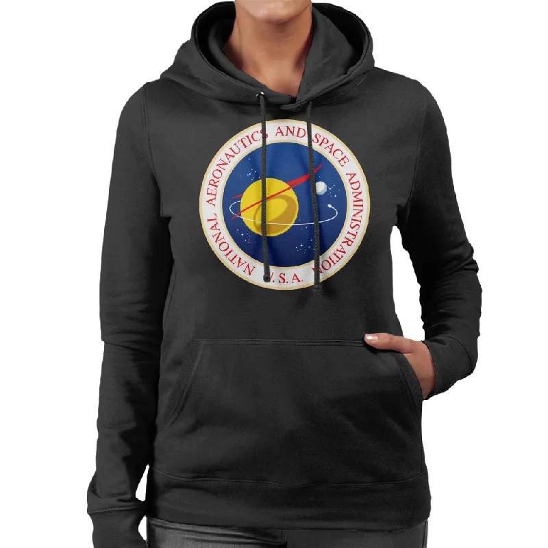 NASA Seal Insignia Women's Hooded Sweatshirt Hoodie with Illustration Artistic Creative