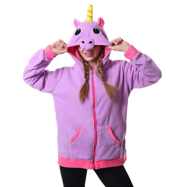 purple Unicorn Hoodi