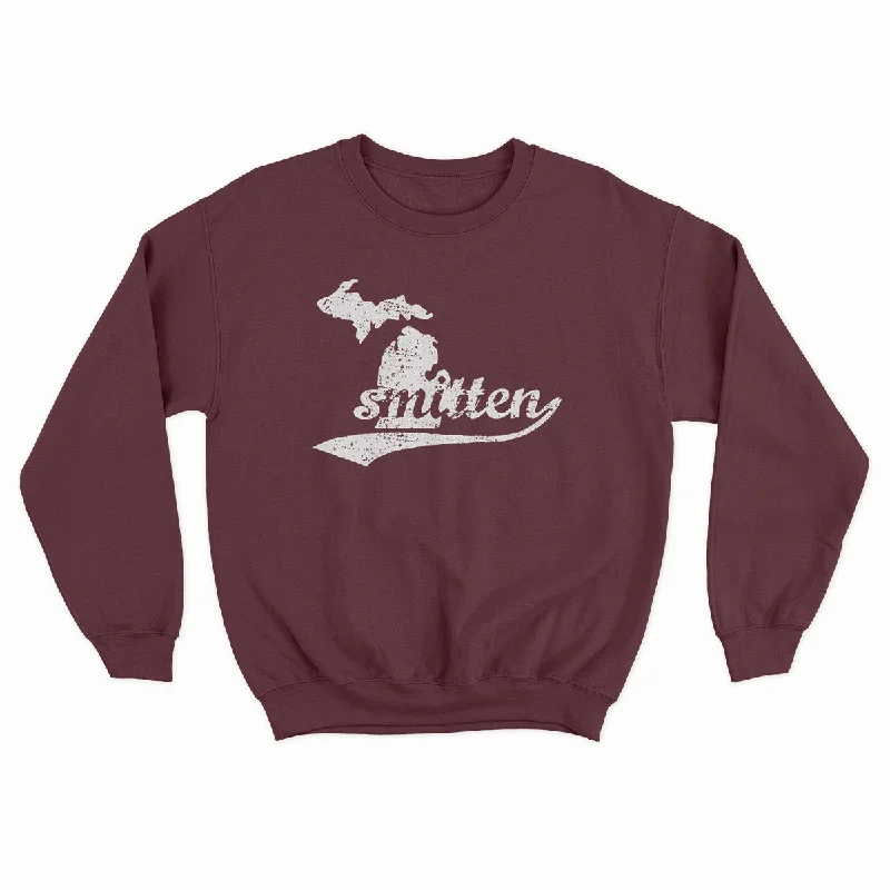 Smitten - Unisex Crewneck Sweatshirt Hoodie with Drop Shoulder Relaxed Streetwear