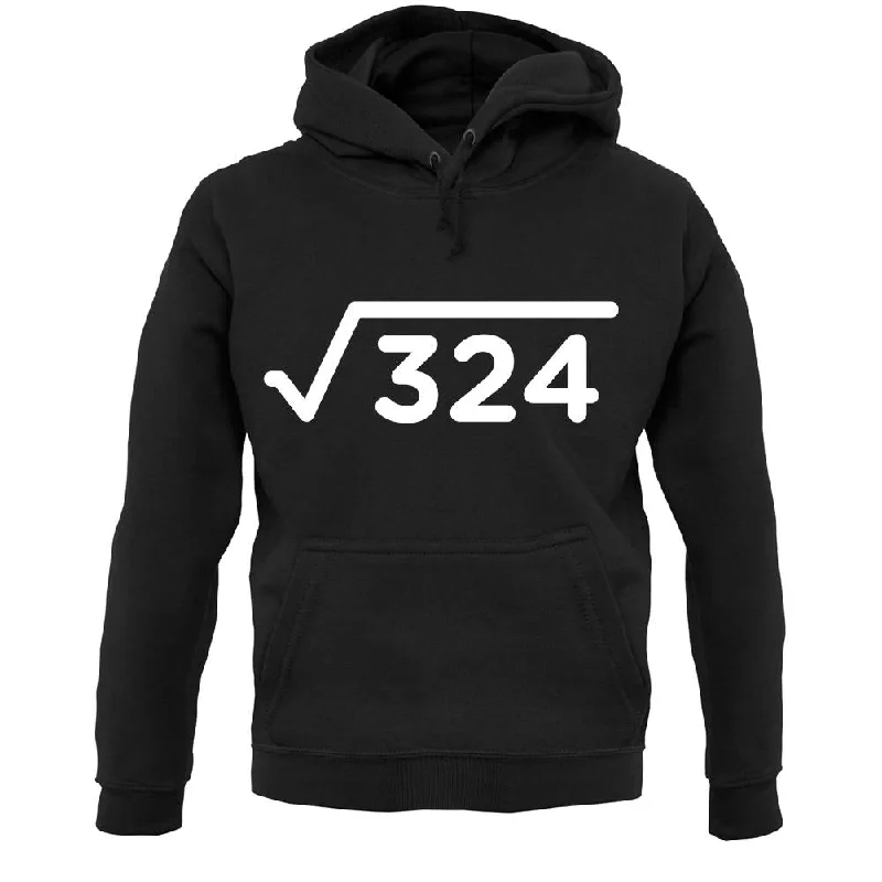 Square Root Birthday 18 Unisex Hoodie Hoodie with V-Neck Classic Versatile