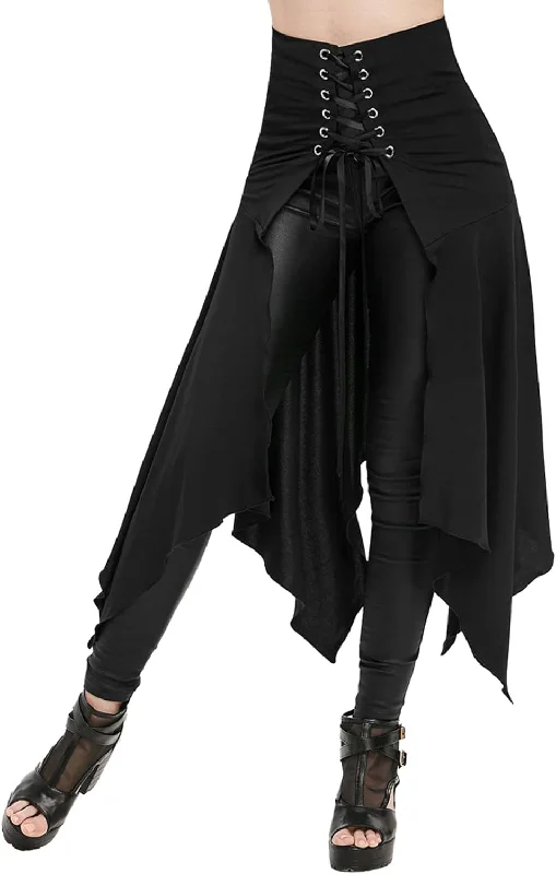 Renaissance Underbust Corset Skirt, Vintage Victorian Asymmetric Corset Skirt, Medieval Goth Steampunk Corset mini skirt trendy