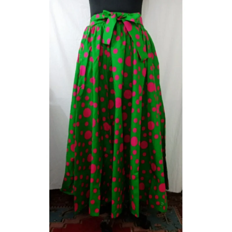 African Print Ankara Style Long Maxi Skirt with matching Sash breathable skirt fabric