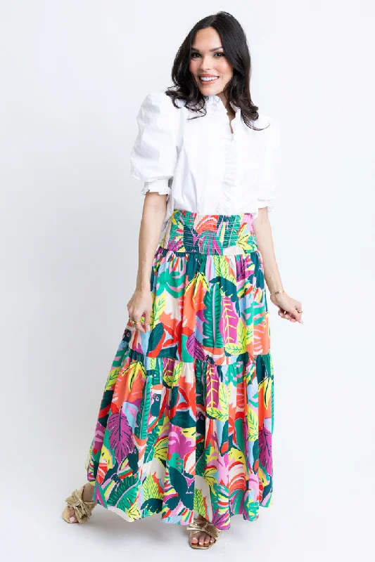 Birds of Paradise Maxi Skirt cashmere skirt fine